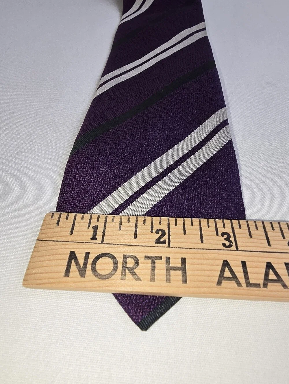 Seward & Stearn London The English Silk Tie Striped Purple Men's Neck tie